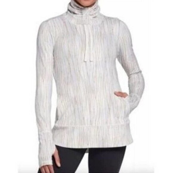 Calia by Carrie Underwood Warm Pullover Entwined Smooth Silver Sweatshirt XS - Picture 1 of 7